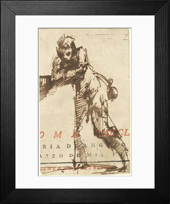 Framed Print : A Man Leaning on a Structure, later 1760s. Creator: Giovanni Battista Piranesi Framed Print : A Man Leaning on a Structure, later 1760s. Creator: Giovanni Battista Piranesi