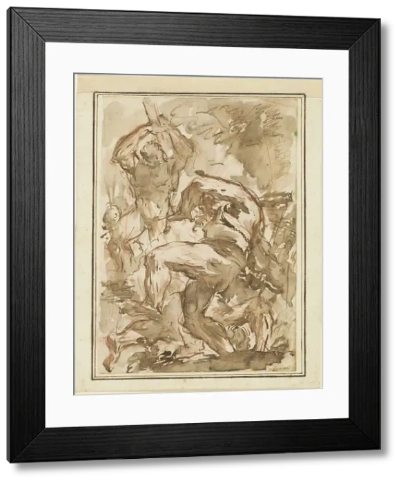 Framed Print : A Battle of Nude Men, 1744 / 1745. Creator: Giovanni Battista Piranesi Framed Print : A Battle of Nude Men, 1744 / 1745. Creator: Giovanni Battista Piranesi