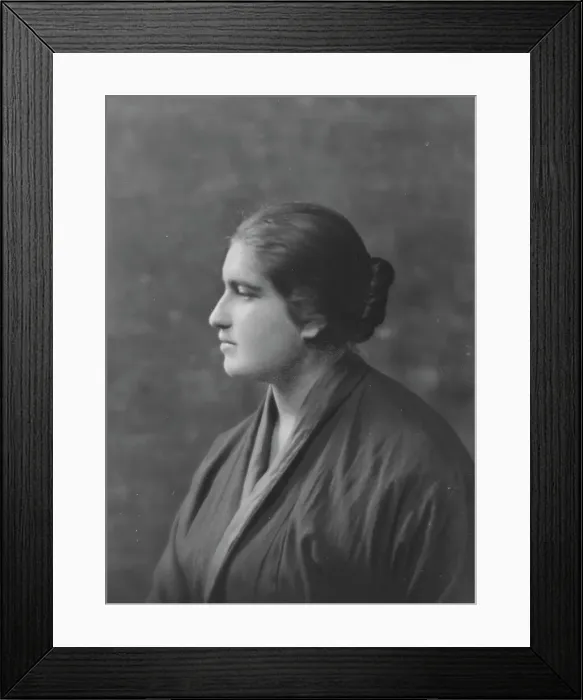 Framed Print : Wertheimer, M. Miss, portrait photograph, 1916. Creator: Arnold Genthe Framed Print : Wertheimer, M. Miss, portrait photograph, 1916. Creator: Arnold Genthe