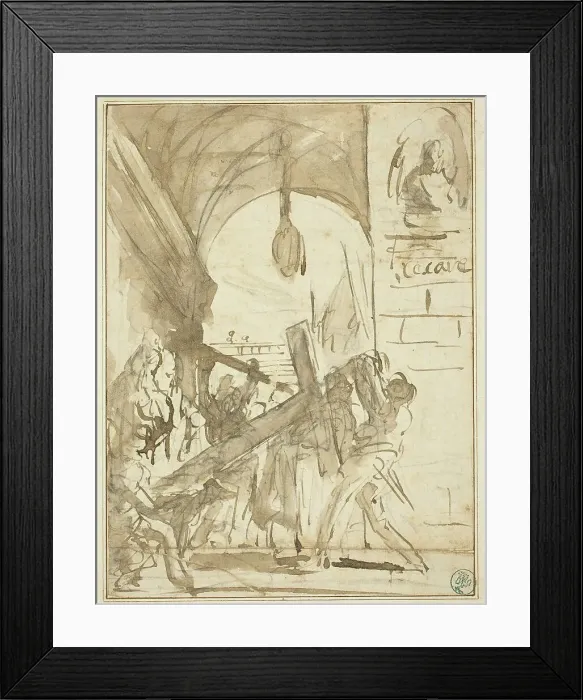 Framed Print : The Carrying of the Cross, 1747. Creator: Giovanni Battista Piranesi Framed Print : The Carrying of the Cross, 1747. Creator: Giovanni Battista Piranesi