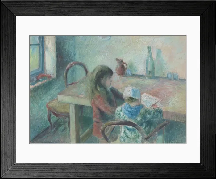 Framed Print : The Children, 1880. Creator: Camille Pissarro Framed Print : The Children, 1880. Creator: Camille Pissarro