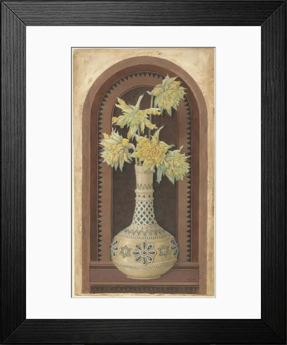 Framed Print : Narcissus in a Blue and White Vase, 1864. Creator: Edward John Poynter Framed Print : Narcissus in a Blue and White Vase, 1864. Creator: Edward John Poynter