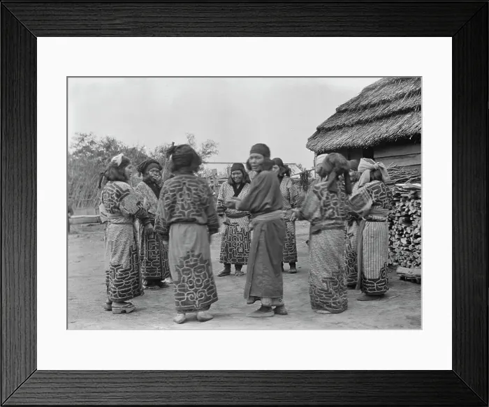 Framed Print : Crane dance of the Ainu women, 1908. Creator: Arnold Genthe Framed Print : Crane dance of the Ainu women, 1908. Creator: Arnold Genthe
