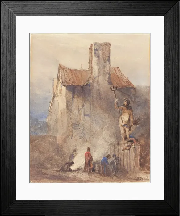 Framed Print : The Bristol Riots: The Burning in the Street. Creator: John Skinner Prout Framed Print : The Bristol Riots: The Burning in the Street. Creator: John Skinner Prout