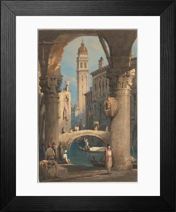 Framed Print : San Giorgio dei Greci, Seen from an Arcade, 1824 / 1829. Creator: Samuel Prout Framed Print : San Giorgio dei Greci, Seen from an Arcade, 1824 / 1829. Creator: Samuel Prout