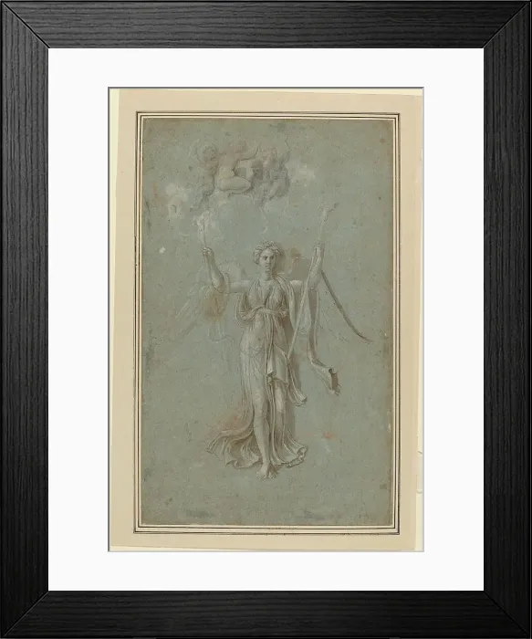 Framed Print : Study for Figure of Fame. Creator: Biagio Pupini Framed Print : Study for Figure of Fame. Creator: Biagio Pupini