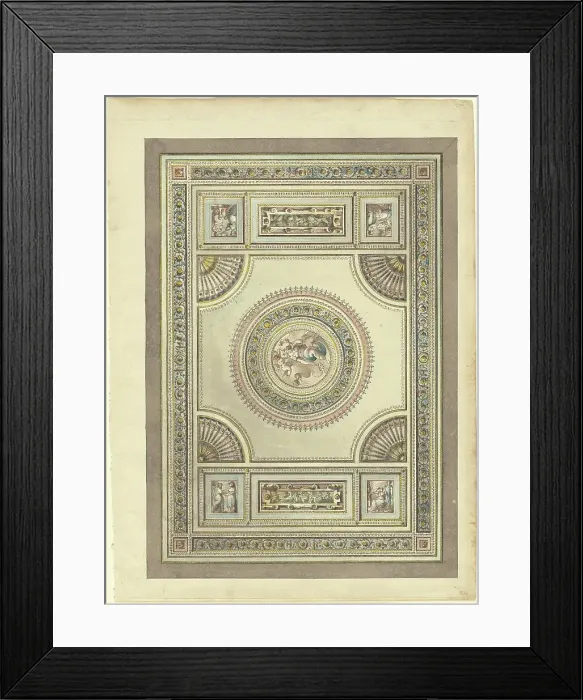 Framed Print : An Ornate Ceiling with an Allegory of Spring, 1790 / 1815. Creator: Giacomo Antonio Domenico Quarenghi Framed Print : An Ornate Ceiling with an Allegory of Spring, 1790 / 1815. Creator: Giacomo Antonio Domenico Quarenghi