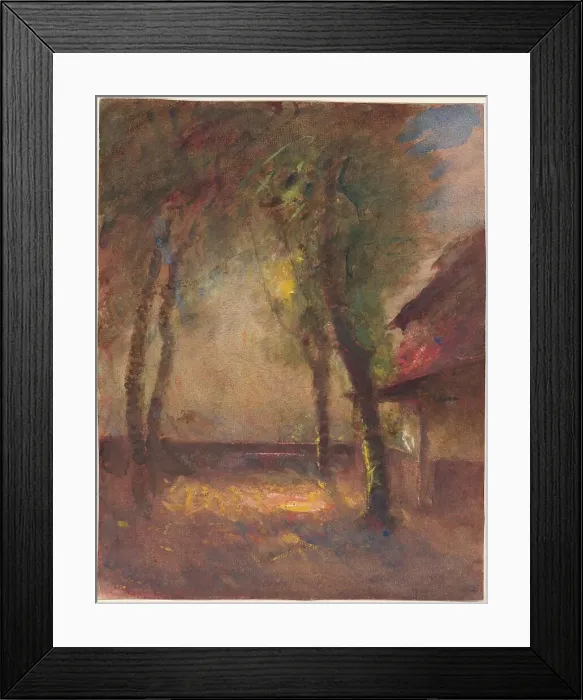 Framed Print : The Terrace of the Ravier House in Morestel, 1880s?. Creator: Auguste François Ravier