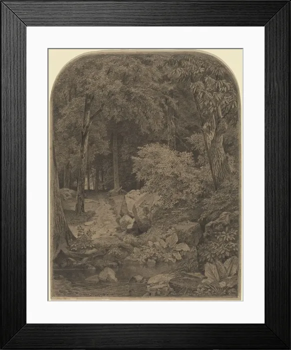 Framed Print : Landscape, 1862. Creator: William Trost Richards Framed Print : Landscape, 1862. Creator: William Trost Richards