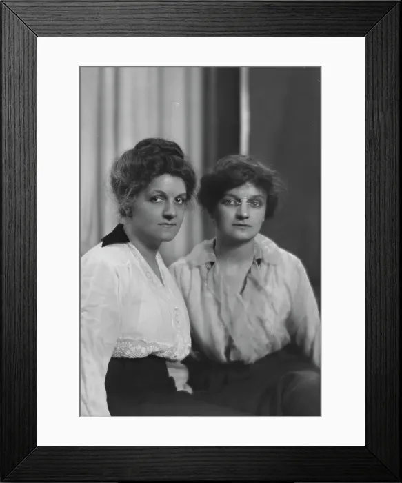 Framed Print : Schimmelfeng, Frances, and sister, portrait photograph, 1914 Dec. 3. Creator: Arnold Genthe Framed Print : Schimmelfeng, Frances, and sister, portrait photograph, 1914 Dec. 3. Creator: Arnold Genthe