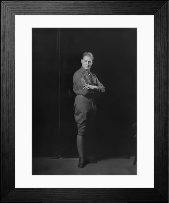 Framed Print : Sargeant [sic] Cutler, portrait photograph, 1919 Feb. 18. Creator: Arnold Genthe