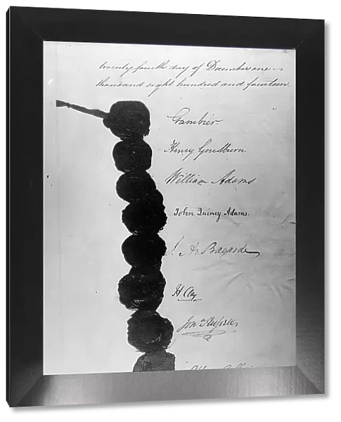 Signatures, Treaty of Ghent, December 24, 1814. Creator: Harris & Ewing. Signatures, Treaty of Ghent, December 24, 1814. Creator: Harris & Ewing
