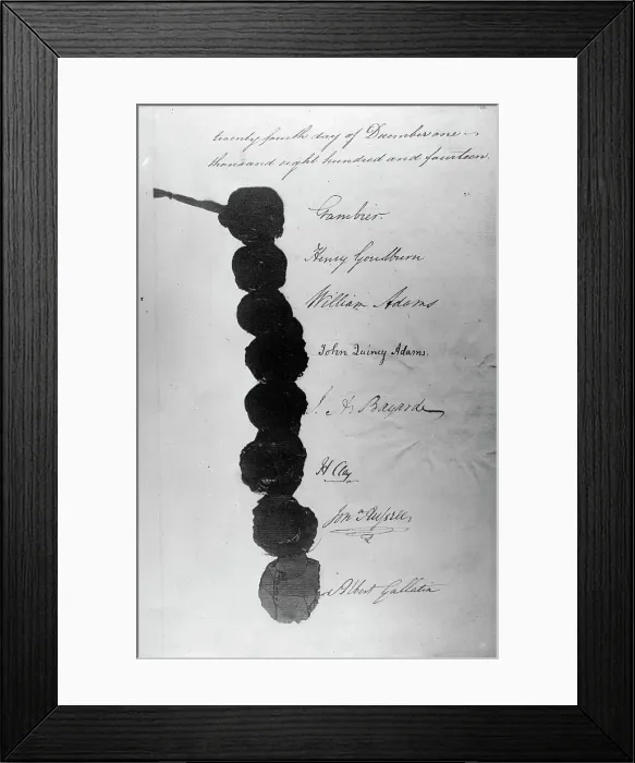 Framed Print : Signatures, Treaty of Ghent, December 24, 1814. Creator: Harris & Ewing. Signatures, Treaty of Ghent, December 24, 1814. Creator: Harris & Ewing Framed Print : Signatures, Treaty of Ghent, December 24, 1814. Creator: Harris & Ewing. Signatures, Treaty of Ghent, December 24, 1814. Creator: Harris & Ewing