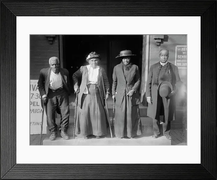 Framed Print : Slaves Reunion - Lewis Martin, Age 100; Martha Elizabeth Banks, Age 104; Amy Ware, Age 103... 1917. Creator: Harris & Ewing. Slaves Reunion - Lewis Martin, Age 100; Martha Elizabeth Banks, Age 104; Amy Ware, Age 103... 1917 Framed Print : Slaves Reunion - Lewis Martin, Age 100; Martha Elizabeth Banks, Age 104; Amy Ware, Age 103... 1917. Creator: Harris & Ewing. Slaves Reunion - Lewis Martin, Age 100; Martha Elizabeth Banks, Age 104; Amy Ware, Age 103... 1917