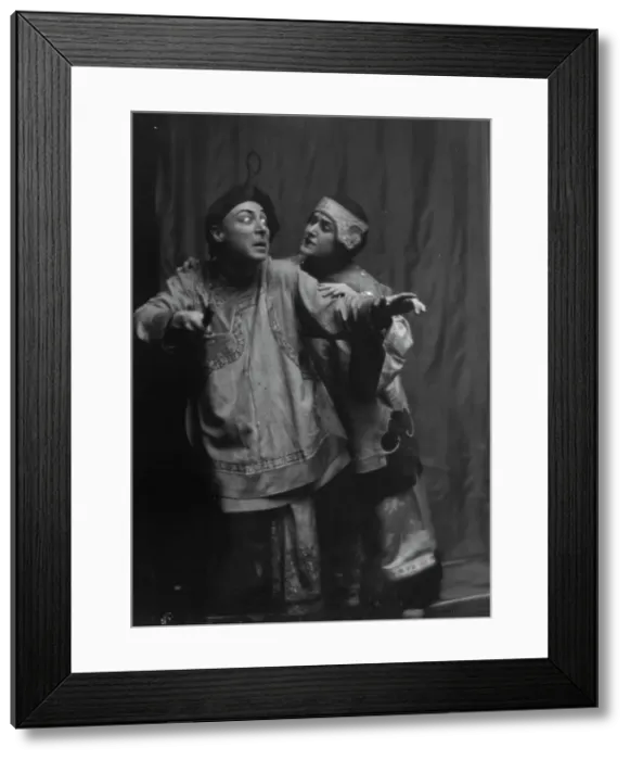 Framed Print : Barbour, Grace A. Miss, and J. Arthur Young, in costume as Suey Sin Fah and Lee Sin... 1913 Feb. Creator: Arnold Genthe Framed Print : Barbour, Grace A. Miss, and J. Arthur Young, in costume as Suey Sin Fah and Lee Sin... 1913 Feb. Creator: Arnold Genthe