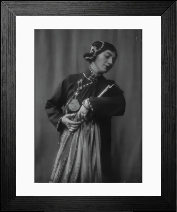 Framed Print : Morland, Saxone, Miss, in costume as Chee Moo for Yellow jacket, 1913 Feb. 11. Creator: Arnold Genthe. Morland, Saxone, Miss, in costume as Chee Moo for Yellow jacket, 1913 Feb. 11. Creator: Arnold Genthe Framed Print : Morland, Saxone, Miss, in costume as Chee Moo for Yellow jacket, 1913 Feb. 11. Creator: Arnold Genthe. Morland, Saxone, Miss, in costume as Chee Moo for Yellow jacket, 1913 Feb. 11. Creator: Arnold Genthe