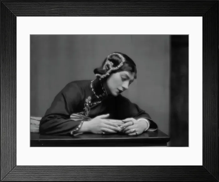 Framed Print : Morland, Saxone, Miss, in costume as Chee Moo for Yellow jacket, 1913 Feb. 11. Creator: Arnold Genthe. Morland, Saxone, Miss, in costume as Chee Moo for Yellow jacket, 1913 Feb. 11. Creator: Arnold Genthe Framed Print : Morland, Saxone, Miss, in costume as Chee Moo for Yellow jacket, 1913 Feb. 11. Creator: Arnold Genthe. Morland, Saxone, Miss, in costume as Chee Moo for Yellow jacket, 1913 Feb. 11. Creator: Arnold Genthe
