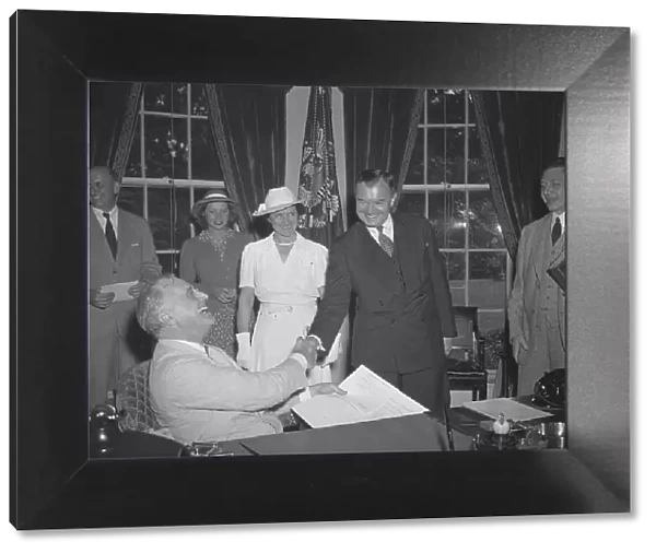 Robert Jackson Sworn in As Justice, Washington, D.C. July 11 1941. Creator: Harris & Ewing. Robert Jackson Sworn in As Justice, Washington, D.C. July 11 1941. Creator: Harris & Ewing