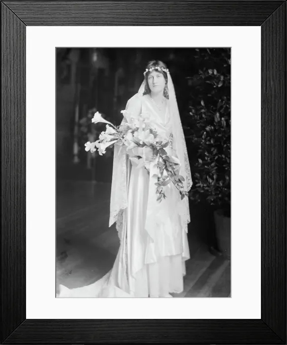 Framed Print : Breese wedding, portrait photograph, 1915. Creator: Arnold Genthe Framed Print : Breese wedding, portrait photograph, 1915. Creator: Arnold Genthe