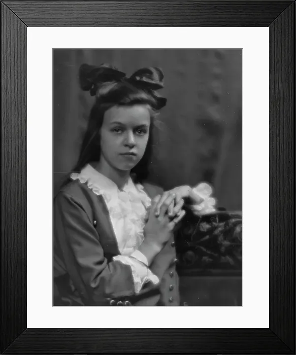Framed Print : Bull, Fred, Mr. daughter of, portrait photograph, 1913. Creator: Arnold Genthe Framed Print : Bull, Fred, Mr. daughter of, portrait photograph, 1913. Creator: Arnold Genthe