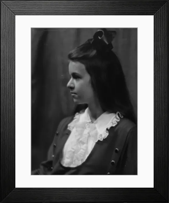 Framed Print : Bull, Fred, Mr. daughter of, portrait photograph, 1913. Creator: Arnold Genthe Framed Print : Bull, Fred, Mr. daughter of, portrait photograph, 1913. Creator: Arnold Genthe