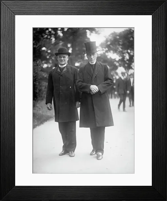 Framed Print : Mons. William T. Russell, Pastor, St. Patrick's Church, left, with Cardinal Gibbons, 1916. Creator: Harris & Ewing. Mons. William T. Russell, Pastor, St. Patrick's Church, left, with Cardinal Gibbons, 1916. Creator: Harris & Ewing Framed Print : Mons. William T. Russell, Pastor, St. Patrick's Church, left, with Cardinal Gibbons, 1916. Creator: Harris & Ewing. Mons. William T. Russell, Pastor, St. Patrick's Church, left, with Cardinal Gibbons, 1916. Creator: Harris & Ewing