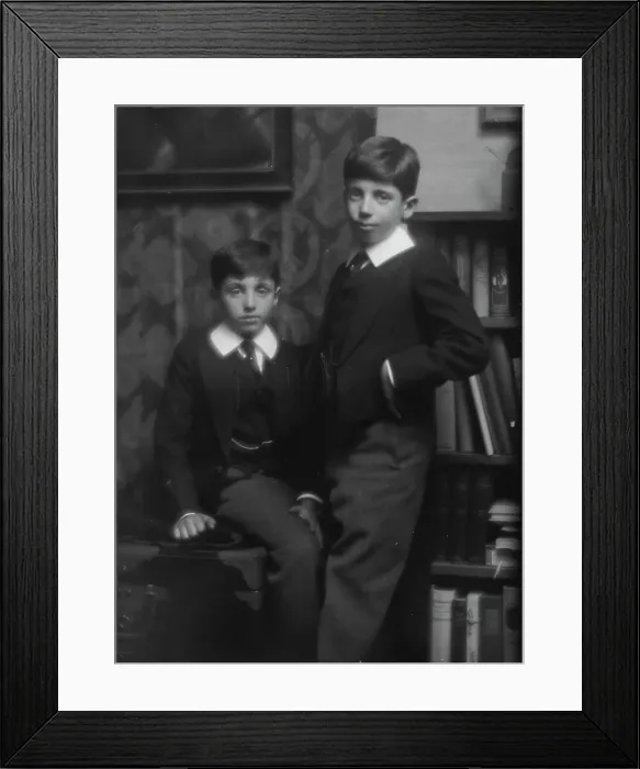 Framed Print : Two unidentified boys, possibly children of Mrs. Isaac Untermeyer [i.e. Untermyer, ]... 1913. Creator: Arnold Genthe