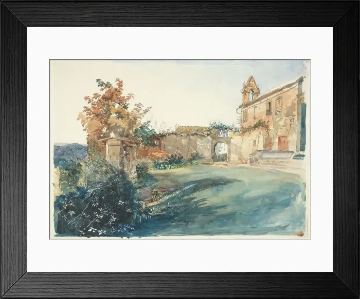Framed Print : The Garden of San Miniato near Florence, 1845. Creator: John Ruskin Framed Print : The Garden of San Miniato near Florence, 1845. Creator: John Ruskin