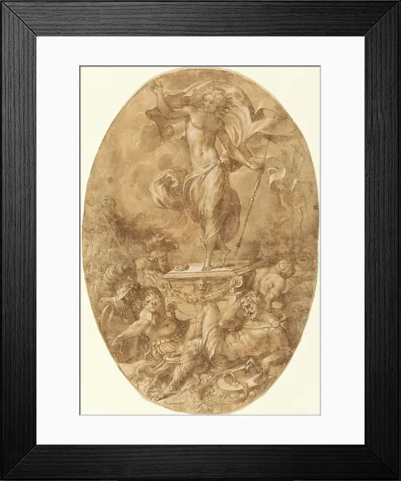 Framed Print : The Resurrection, 1545 / 1548. Creator: Francesco Salviati Framed Print : The Resurrection, 1545 / 1548. Creator: Francesco Salviati