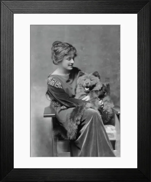 Framed Print : Troutman, Ivy, Miss, with dog, portrait photograph, 1914 July 16. Creator: Arnold Genthe Framed Print : Troutman, Ivy, Miss, with dog, portrait photograph, 1914 July 16. Creator: Arnold Genthe