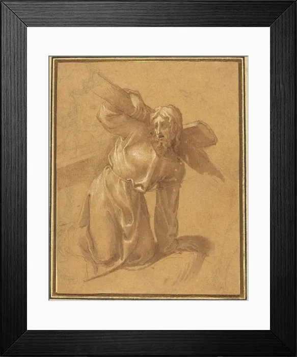 Framed Print : Christ Falling under the Cross. Creator: Salviati, Francesco, follower of Framed Print : Christ Falling under the Cross. Creator: Salviati, Francesco, follower of