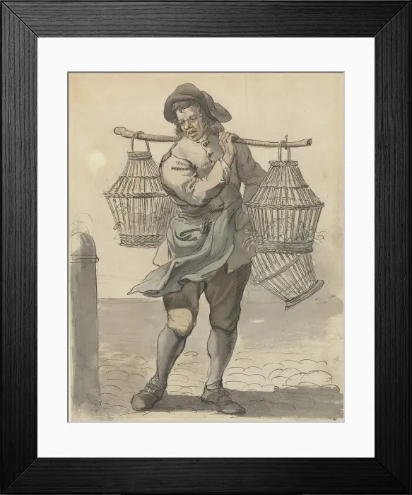 Framed Print : A Poultry Seller, c. 1759. Creator: Paul Sandby Framed Print : A Poultry Seller, c. 1759. Creator: Paul Sandby