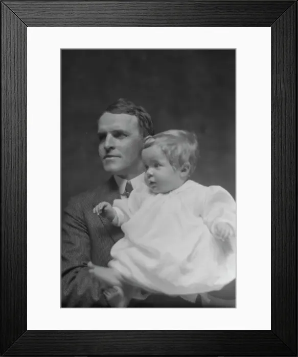 Framed Print : Mitchell, W.C. Mr. and baby, portrait photograph, 1914 May 22. Creator: Arnold Genthe Framed Print : Mitchell, W.C. Mr. and baby, portrait photograph, 1914 May 22. Creator: Arnold Genthe