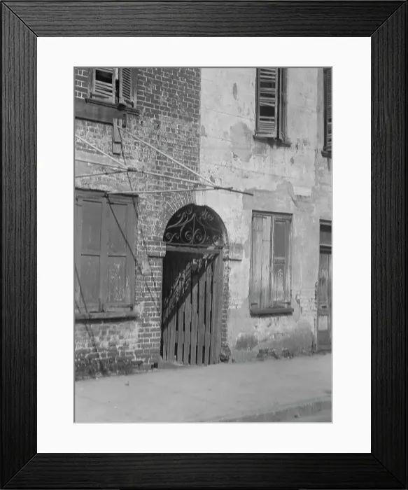 Framed Print : Facades of multi-story buildings, New Orleans or Charleston, South Carolina, between 1920 and 1926. Creator: Arnold Genthe Framed Print : Facades of multi-story buildings, New Orleans or Charleston, South Carolina, between 1920 and 1926. Creator: Arnold Genthe