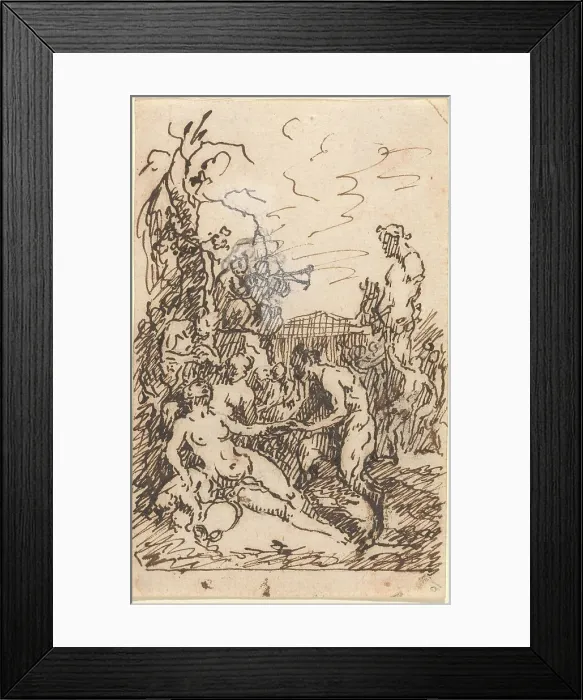 Framed Print : Satyrs and Nymphs, c. 1765. Creator: Martin Johann Schmidt Framed Print : Satyrs and Nymphs, c. 1765. Creator: Martin Johann Schmidt