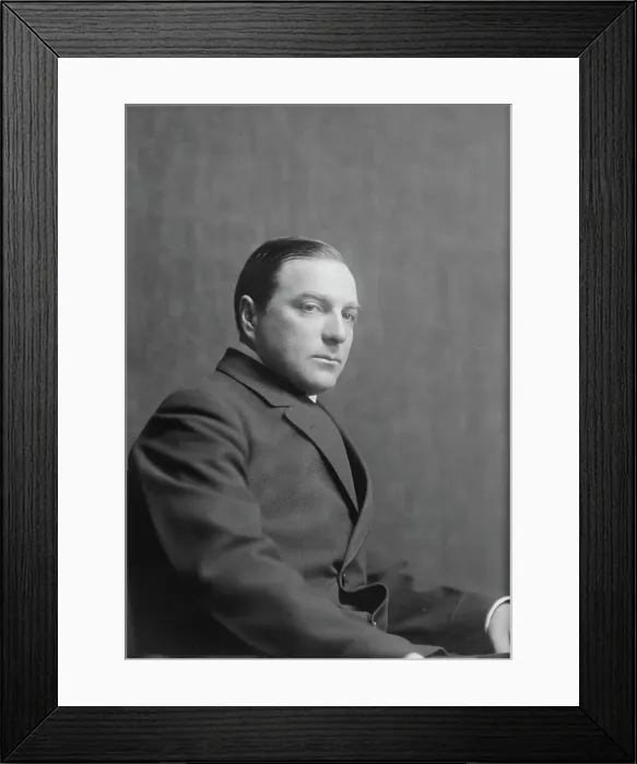 Framed Print : Unidentified man, possibly Mr. Jacques Greenberg, portrait photograph, (1917?). Creator: Arnold Genthe Framed Print : Unidentified man, possibly Mr. Jacques Greenberg, portrait photograph, (1917?). Creator: Arnold Genthe