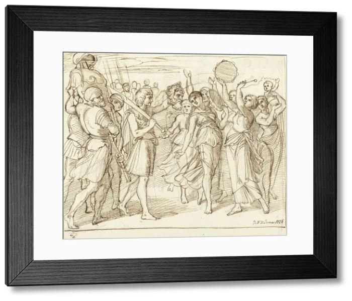Framed Print : The Triumph of David, 1826. Creator: Julius Schnorr von Carolsfeld Framed Print : The Triumph of David, 1826. Creator: Julius Schnorr von Carolsfeld