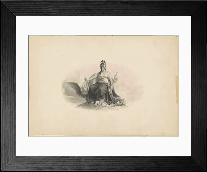 Framed Print : Design for an Emblem of the United States of America, c. 1860. Creator: Christian Schussele Framed Print : Design for an Emblem of the United States of America, c. 1860. Creator: Christian Schussele