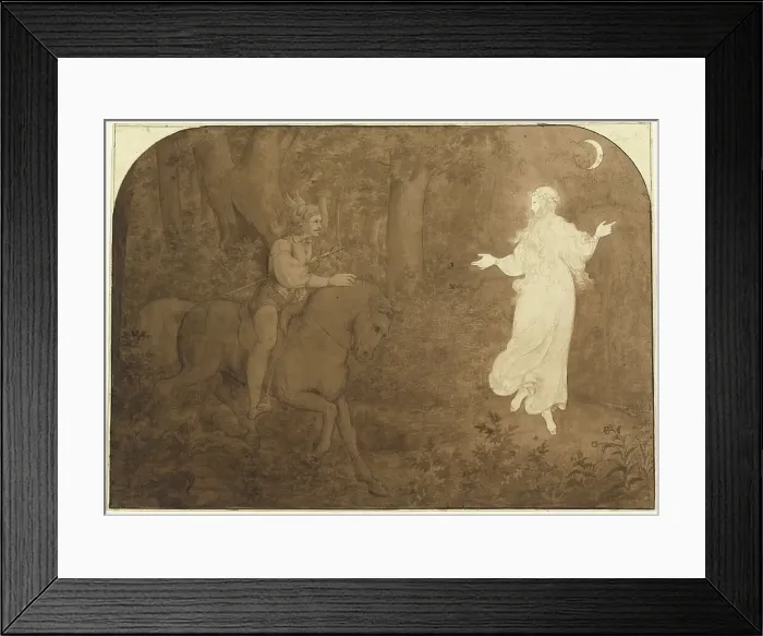 Framed Print : The Apparition in the Forest, 1823. Creator: Moritz von Schwind Framed Print : The Apparition in the Forest, 1823. Creator: Moritz von Schwind