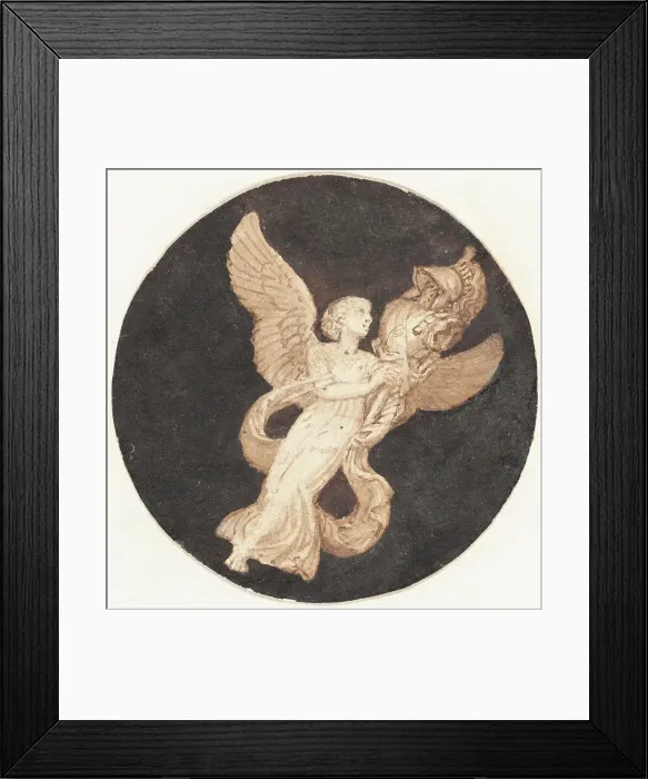 Framed Print : Vignette for a Title Page: Winged Victory'. Creator: Thomas Stothard. Vignette for a Title Page: Winged Victory'. Creator: Thomas Stothard Framed Print : Vignette for a Title Page: Winged Victory'. Creator: Thomas Stothard. Vignette for a Title Page: Winged Victory'. Creator: Thomas Stothard