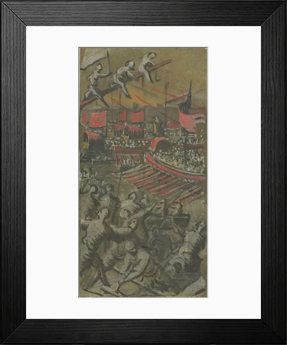 Framed Print : Venetian Ships Attacking Constantinople, 1598 / 1605. Creator: Domenico Tintoretto Framed Print : Venetian Ships Attacking Constantinople, 1598 / 1605. Creator: Domenico Tintoretto