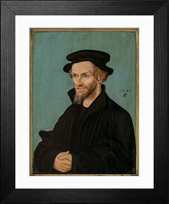 Framed Print : Portrait of Philip Melanchthon (1497-1560), 1543. Creator: Cranach, Lucas, the Elder (1472-1553)
