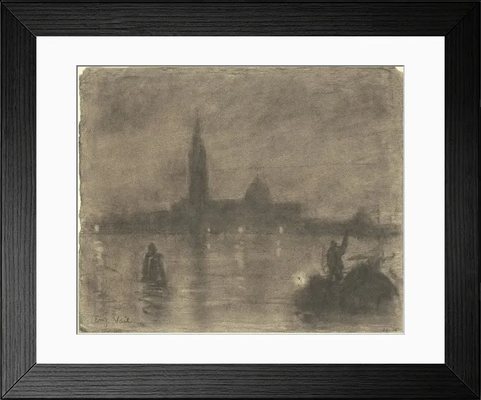Framed Print : Evening, San Giorgio Maggiore, Venice, c. 1900-1920. Creator: Eugene Laurent Vail Framed Print : Evening, San Giorgio Maggiore, Venice, c. 1900-1920. Creator: Eugene Laurent Vail