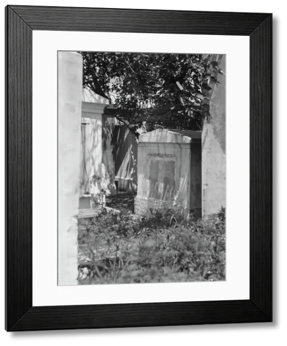 Framed Print : Tomb in St. Louis Cemetery, New Orleans, between 1920 and 1926. Creator: Arnold Genthe Framed Print : Tomb in St. Louis Cemetery, New Orleans, between 1920 and 1926. Creator: Arnold Genthe