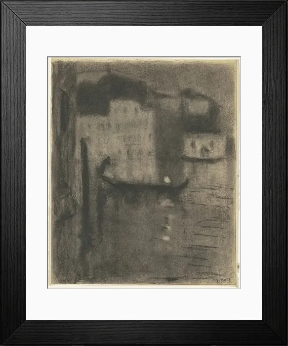 Framed Print : Gondola, Evening in Venice, c. 1900-1920. Creator: Eugene Laurent Vail Framed Print : Gondola, Evening in Venice, c. 1900-1920. Creator: Eugene Laurent Vail