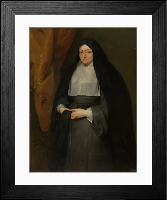 Framed Print : Portrait of Infanta Isabella Clara Eugenia of Spain (1566-1633) as a nun, 1620s. Creator: Dyck, Sir Anthony van (1599-1641) Framed Print : Portrait of Infanta Isabella Clara Eugenia of Spain (1566-1633) as a nun, 1620s. Creator: Dyck, Sir Anthony van (1599-1641)