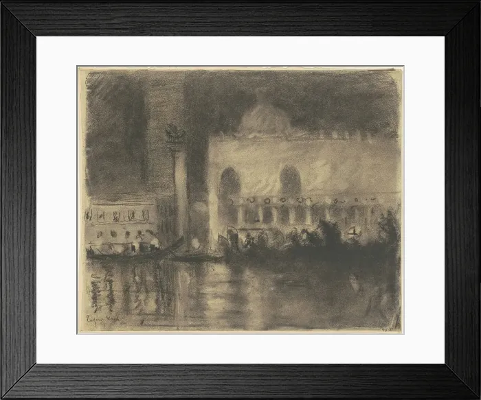 Framed Print : Memory of Venice: the Palazzo Ducale and the Piazzetta, c. 1900-1920. Creator: Eugene Laurent Vail Framed Print : Memory of Venice: the Palazzo Ducale and the Piazzetta, c. 1900-1920. Creator: Eugene Laurent Vail