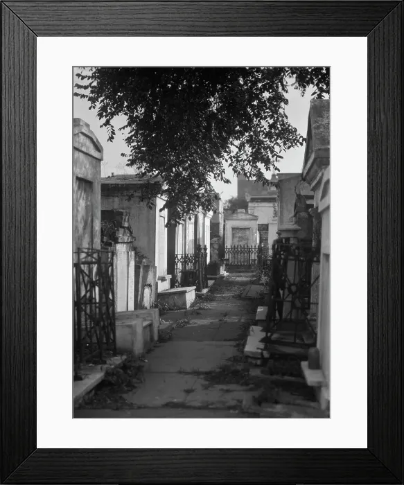 Framed Print : Tombs in St. Louis Cemetery, New Orleans, between 1920 and 1926. Creator: Arnold Genthe Framed Print : Tombs in St. Louis Cemetery, New Orleans, between 1920 and 1926. Creator: Arnold Genthe
