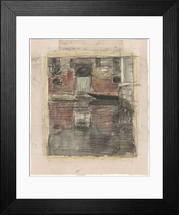 Framed Print : Reflections, Venetian Canal, c. 1900-1920. Creator: Eugene Laurent Vail Framed Print : Reflections, Venetian Canal, c. 1900-1920. Creator: Eugene Laurent Vail