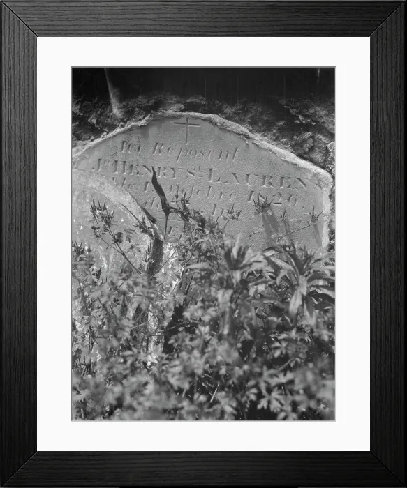 Framed Print : Tombstone in St. Louis Cemetery, New Orleans, between 1920 and 1926. Creator: Arnold Genthe Framed Print : Tombstone in St. Louis Cemetery, New Orleans, between 1920 and 1926. Creator: Arnold Genthe